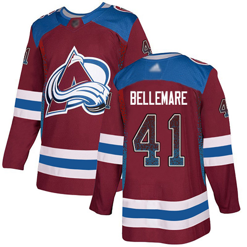 Adidas Colorado Avalanche Men #41 Pierre-Edouard Bellemare Burgundy Home Authentic Drift Fashion Stitched NHL Jersey